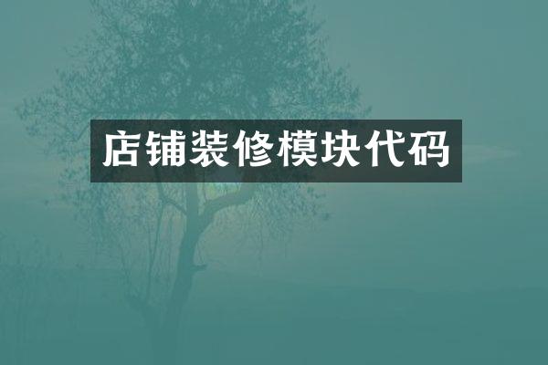 店铺装修模块代码