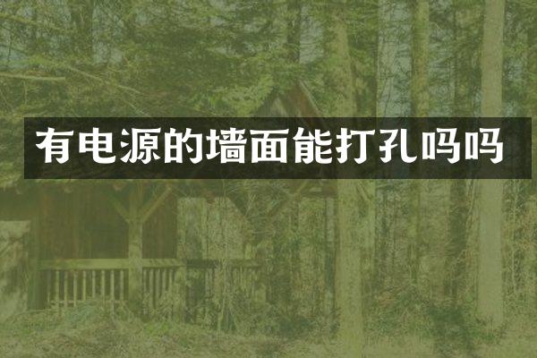 有电源的墙面能打孔吗吗