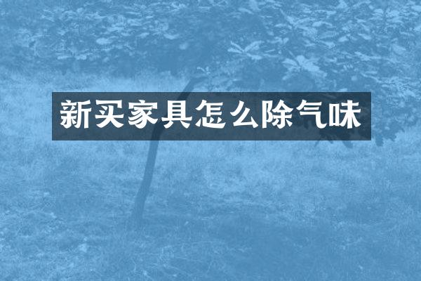 新买家具怎么除气味