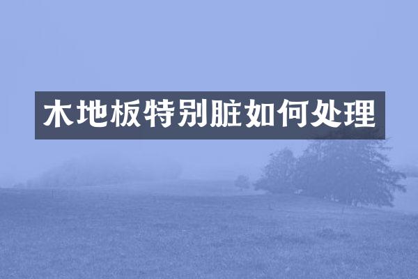 木地板特别脏如何处理