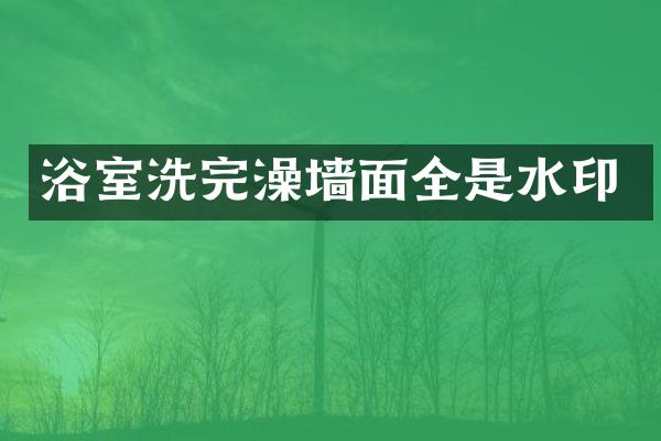 浴室洗完澡墙面全是水印