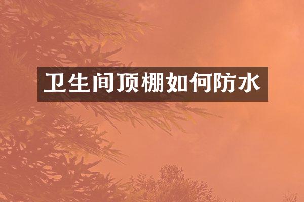 卫生间顶棚如何防水