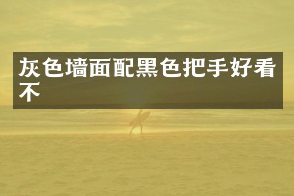灰色墙面配黑色把手好看不