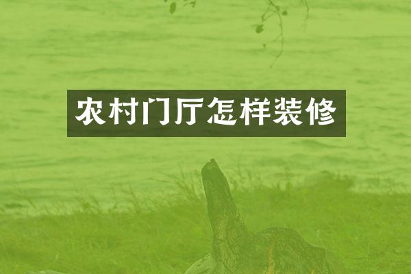 农村门厅怎样装修