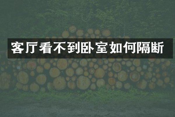 客厅看不到卧室如何隔断