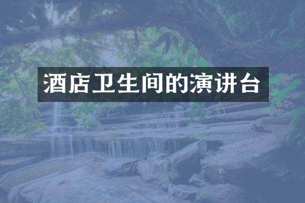 酒店卫生间的演讲台