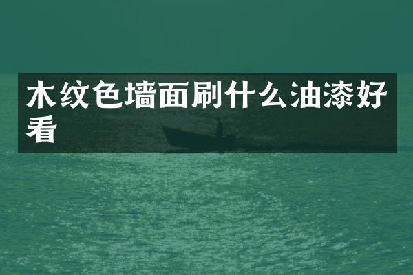 木纹色墙面刷什么油漆好看