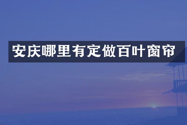 安庆哪里有定做百叶窗帘