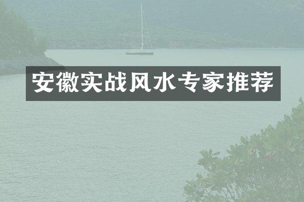 安徽实战风水专家推荐