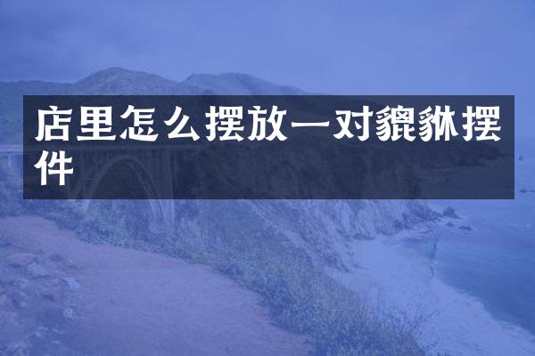 店里怎么摆放一对貔貅摆件