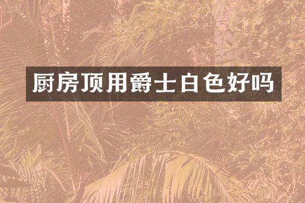 厨房顶用爵士白色好吗