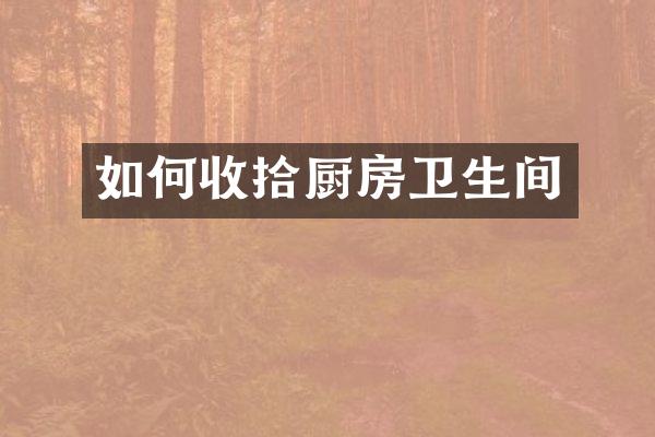如何收拾厨房卫生间
