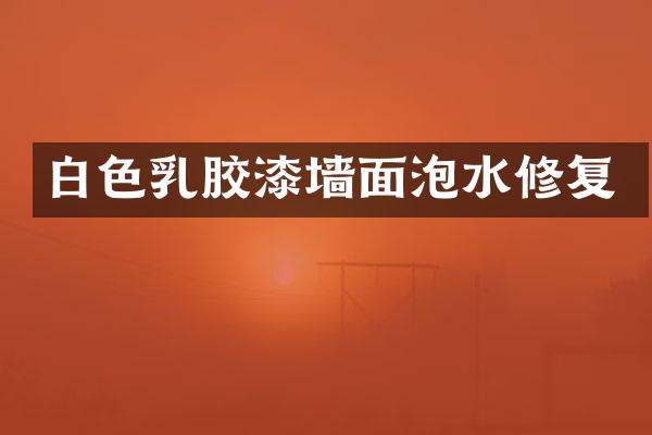 白色乳胶漆墙面泡水修复