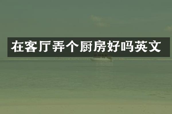 在客厅弄个厨房好吗英文