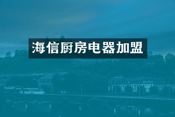 海信厨房电器加盟