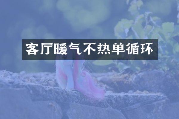 客厅暖气不热单循环