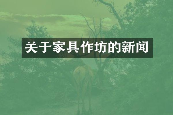 关于家具作坊的新闻