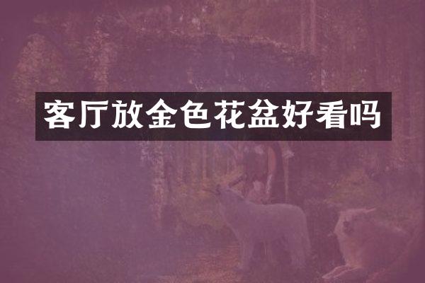 客厅放金色花盆好看吗