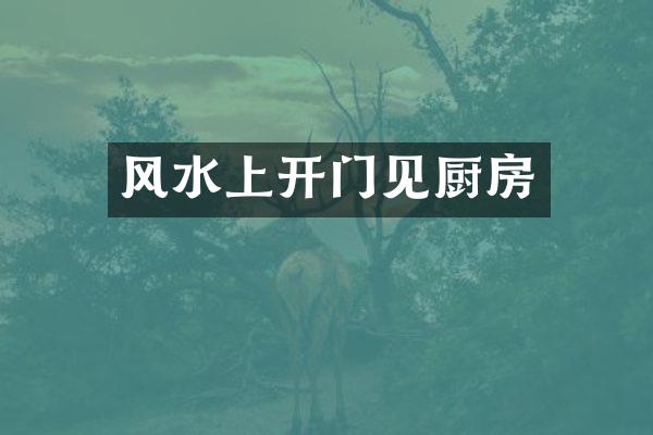 风水上开门见厨房