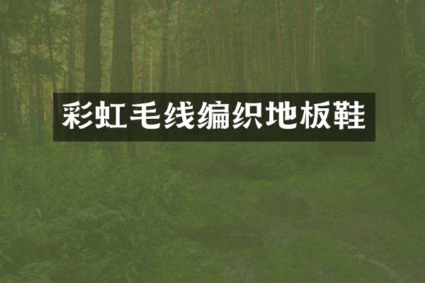 彩虹毛线编织地板鞋