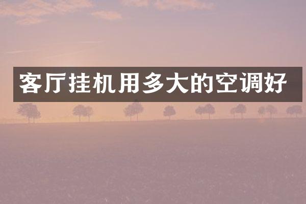 客厅挂机用多大的空调好