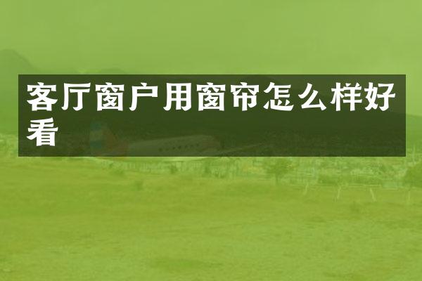 客厅窗户用窗帘怎么样好看