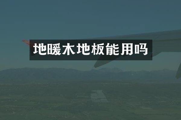 地暖木地板能用吗