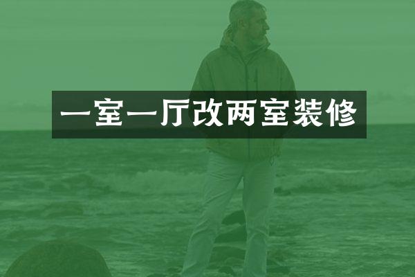 一室一厅改两室装修