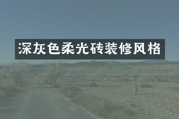 深灰色柔光砖装修风格