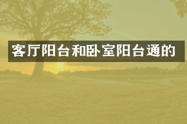 客厅阳台和卧室阳台通的