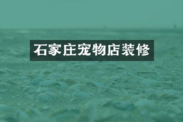 石家庄宠物店装修