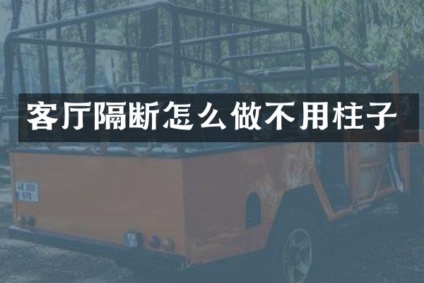 客厅隔断怎么做不用柱子