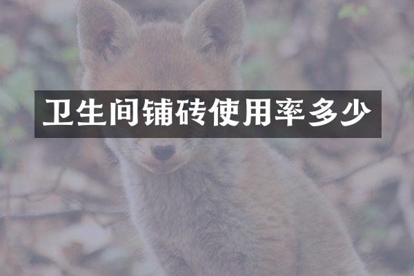 卫生间铺砖使用率多少