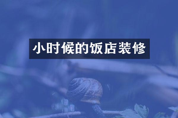 小时候的饭店装修