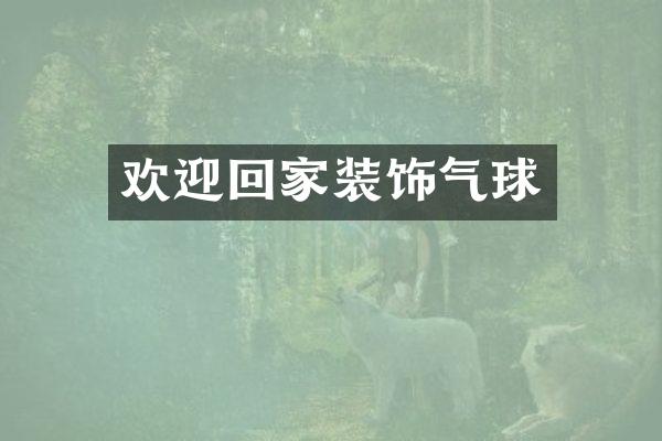 欢迎回家装饰气球