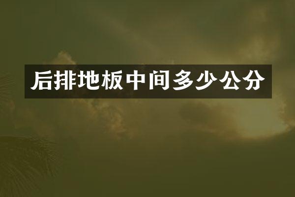 后排地板中间多少公分