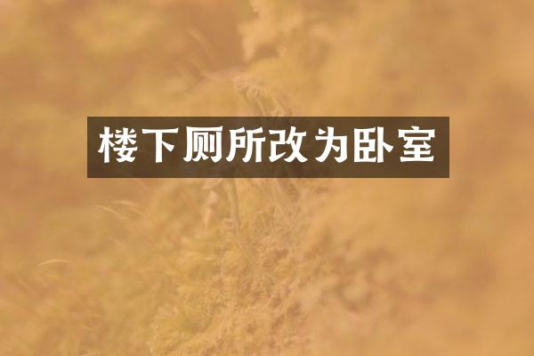 楼下厕所改为卧室
