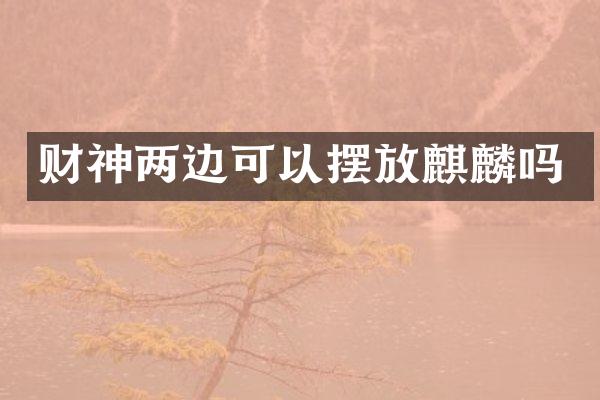 财神两边可以摆放麒麟吗