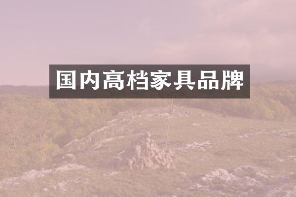 国内高档家具品牌