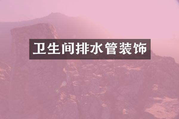 卫生间排水管装饰