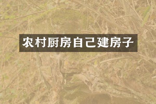农村厨房自己建房子