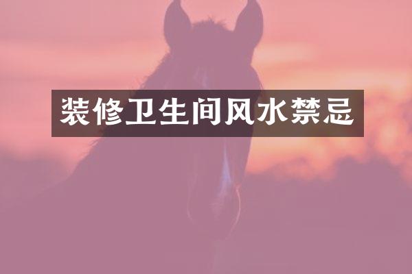 装修卫生间风水禁忌