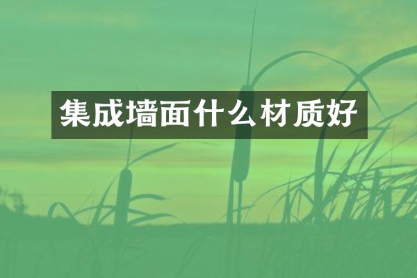 集成墙面什么材质好