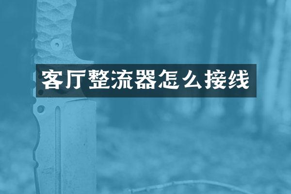 客厅整流器怎么接线