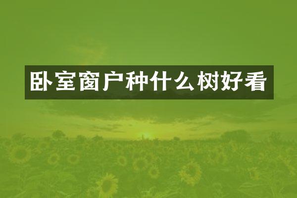 卧室窗户种什么树好看