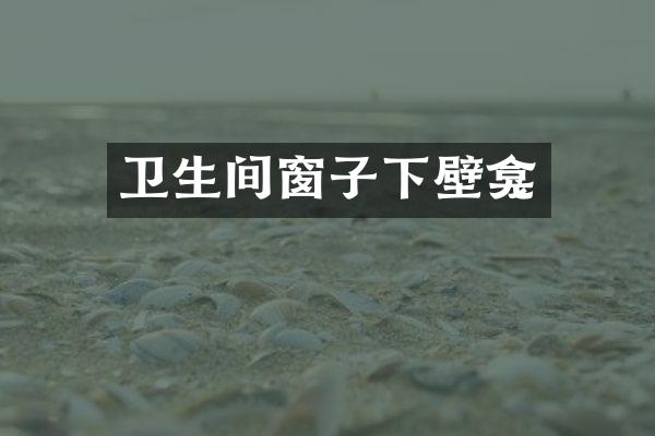 卫生间窗子下壁龛