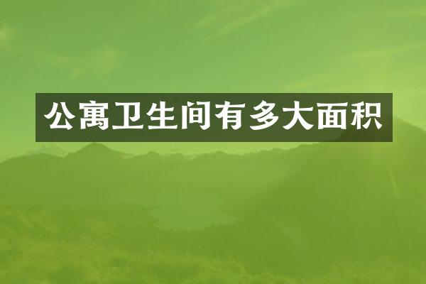 公寓卫生间有多大面积