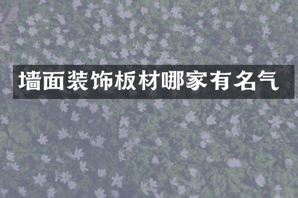墙面装饰板材哪家有名气