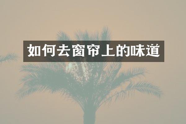 如何去窗帘上的味道