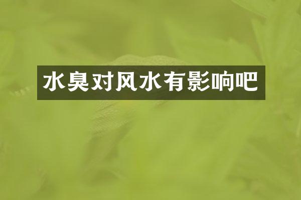 水臭对风水有影响吧